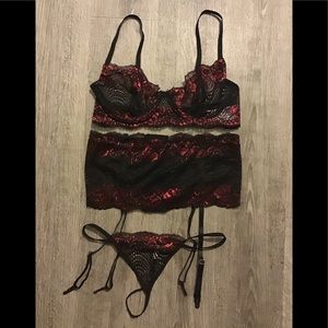 3 piece avidlove lingerie set
